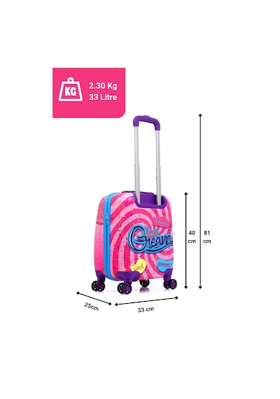 Gedox Kids Pembe Dondurma Mavi İce Cream Desenli Kız Çocuk Valizi 152.02 Pembe Dondurma Mavi İce Cream