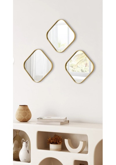 Febrini Kare Gold Sunum Tepsisi Ve Duvar Aksesuarı 24x24 3 Adet