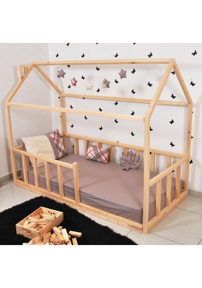 Markaawm Markaawm Montessori Çocuk Yatak Doğal Çam 90X190 Karyola Sevgi Akçaağaç