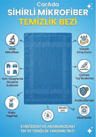 40x60cm Sihirli Mikrofiber Temizlik Bez, Cam Ayna Temizlik Bezi Parlak Cam Yüzey Temizlik Bezi Diğer
