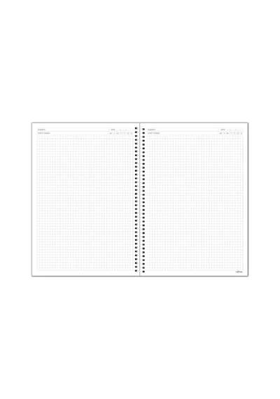 Fines Ofis Defter A4 Spiralli Kareli Gri
