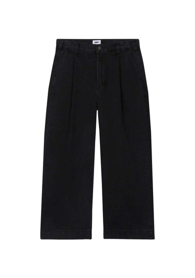 Obey Oliver Denim Pleated Pant: %100 Pamuklu Erkek Pantolonu - Şık Ve Rahat Siyah
