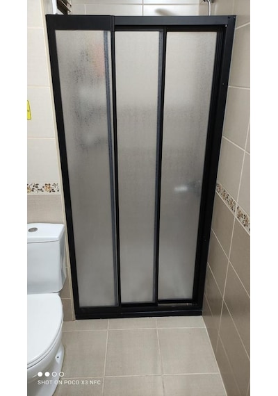 Teknesiz 3 lü Panel Duşakabin Siyah