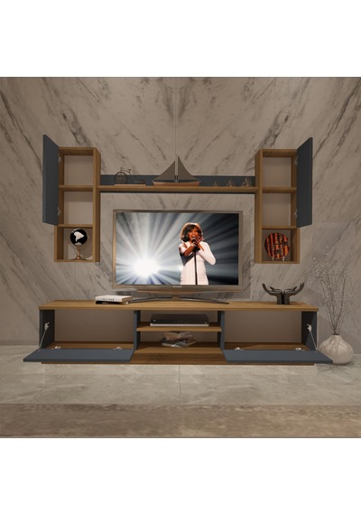 Decoraktiv Eko 5dab Mdf Dvd Tv Ünitesi Tv Sehpası Pera - Antrasit
