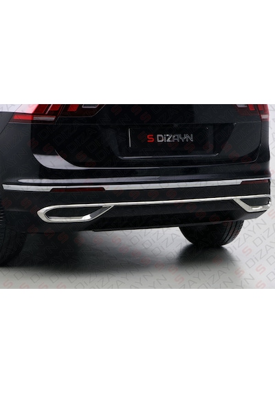 S-Dizayn Vw Tiguan Krom Egzoz Görünümü Difüzör 3 Parça 2020 Üzeri