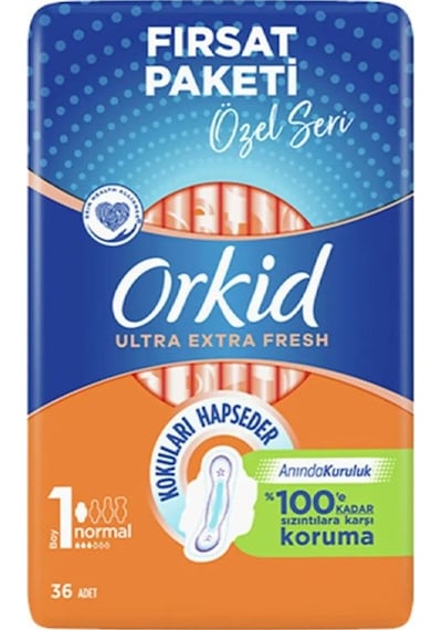 Orkid Ultra Ekstra Fresh Boy 1 Özel Seri Hijyenik Ped 36 Adet