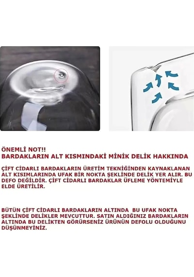 2'li Çiçekli Bardak Kulplu Isıya Dayanıklı Borosilikat Çift Çidarlı Flower Kahve Sunum Bardağı Çiçekli
