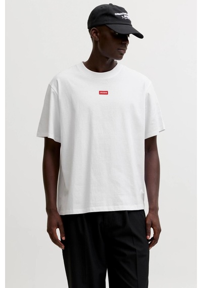 Jack & Jones Jcoclub Badge Tee Ss Crew Neck Beyaz