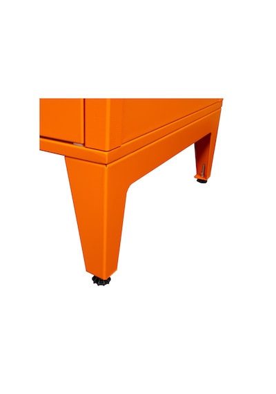 Alfafonet Ziglat Serisi Kilitli Metal Home Office Dolabı %70 Perfore Kapaklı Turuncu Ral 2004 450x1500x450 Mm