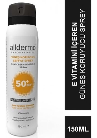 Alldermo Invisible Aerosol Sprey Spf50 150 Ml