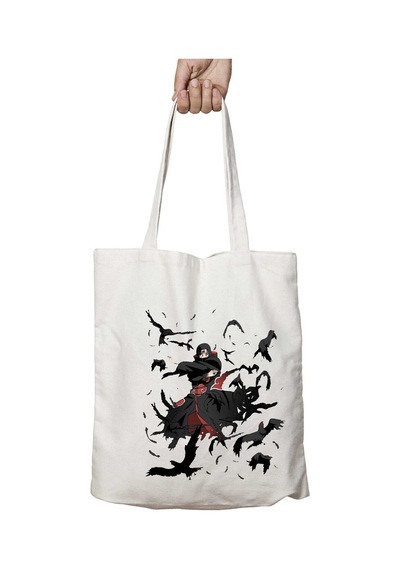 Art Hediye Uchiha Itachi Naruto İki Taraf Kalıcı Yıkanabilir Okul Plaj Omuz Bez Çanta Çok Renkli
