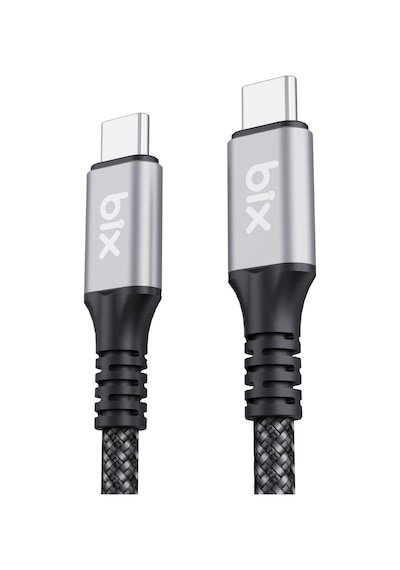 Bix Usb4 Thunderbolt 3/4 Uyumlu Usb-c If Sertifikalı 240w 40gbps 8k 60hz Uhd Hızlı Şarj, Data Ve Görüntü Aktarım Kablosu 1 Metre