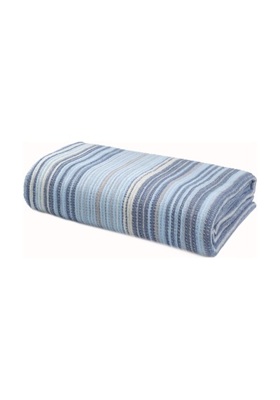 Pamuklu 4 Mevsim Çift Kişilik Battaniye, 180x220 Cm,%70 Pamuk%30 Polyester Mavi Çok Renkli