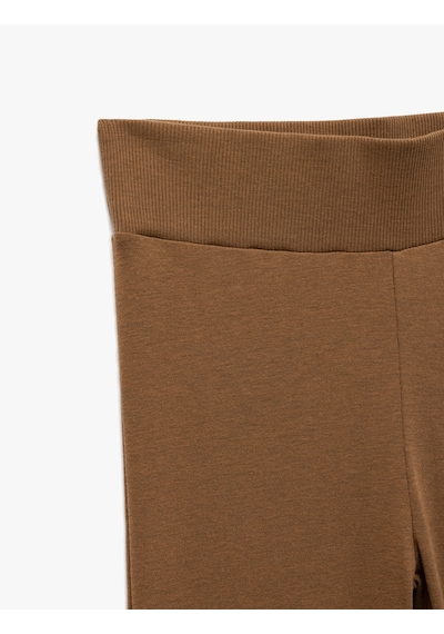 Koton Yüksek Bel Lastikli İspanyol Paça Viskon Karışımlı Tayt Pantolon Kahverengi 5sal40159ık Kahve Koton Yüksek Bel Lastikli İspanyol Paça Viskon Karışımlı Tayt Pantolon Kahverengi 5sal40159ık Kahve