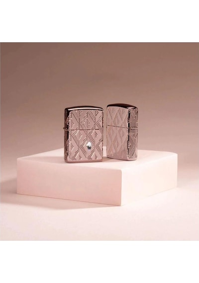 Zippo Çakmak 49702 Armor Geometric Diamond Pattern Design