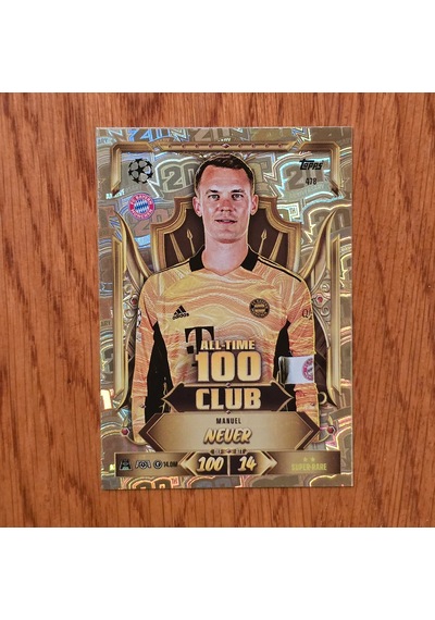Topps Match Attax 2027 Manuel Neuer 100 Club Oyun Kartı