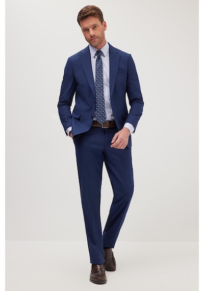 Tudors Erkek Slim Fit Mono Yaka Likralı Esnek Kumaş Koyu Lacivert Takım Elbise-41303 Tudors Erkek Slim Fit Mono Yaka Likralı Esnek Kumaş Koyu Lacivert Takım Elbise-41303