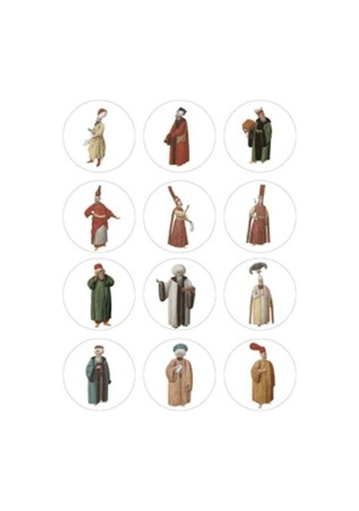 Osmanlılar Sticker 12'li Kırmızı