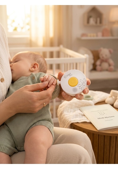 Minik Mucizem Yenidoğan Hediye Seti Bebek Anı Defteri + Elektrikli Bebek Tırnak Törpüsü 5 Başlıklı, Hamilelik Ve İlk Yıl Günlüğü, Baby Shower Hediyesi Bej