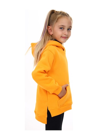 Toontoy Kız Çocuk Oversize Kapüşonlu Cepli Nakış Baskılı Yırtmaçlı Sweatshirt - 3 İplik Şardonlu Hardal Toontoy Kız Çocuk Oversize Kapüşonlu Cepli Nakış Baskılı Yırtmaçlı Sweatshirt - 3 İplik Şardonlu Hardal