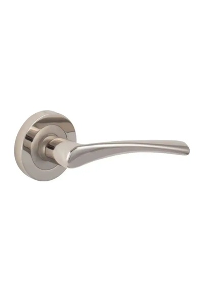 Sese Kapı Kolu Nikel/ınox Renk Ekonomik Rozetli Kapı Kolu 200-28r-21/53