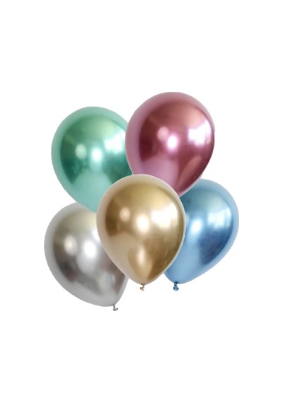 Balon Krom Balon Aynalı Helyum Gold Balon 10 Adet Altın