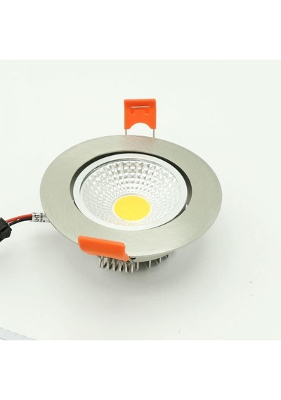 Saten Krom Sıva Altı Spot Cob Led Armatür 5w Trafolu Ilık Beyaz 4000k Diğer