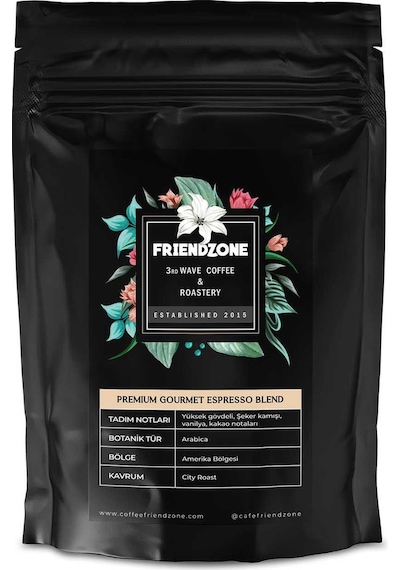 Friendzone Premium Espresso Blend Arabica Kavrulmuş Çekirdek Kahve 1 KG