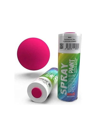 Mxs Akrilik Sprey Boya Floresan Kırmızı 400ml