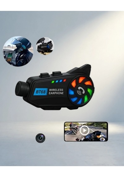Bluetooth Destekli Motosiklet Kask Kamera Sistemi 1080p Full Hd