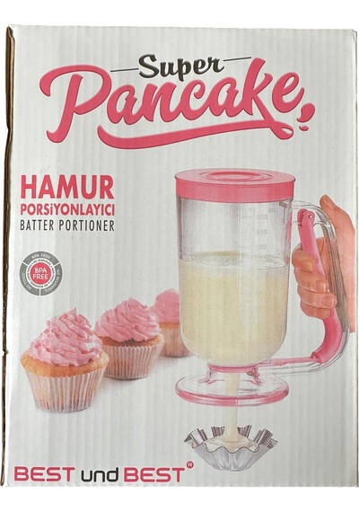 Pankek Dağıtıcı Hamur Porsiyonlayıcı Şekillendirici 900 ml Dökme Aparatı - Plastik - 1 Adet