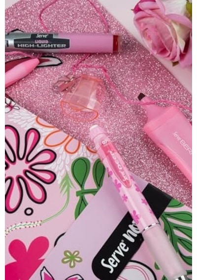 Note Defter 15 X 21 Cızgılı Desenli Seker Pembe Genel