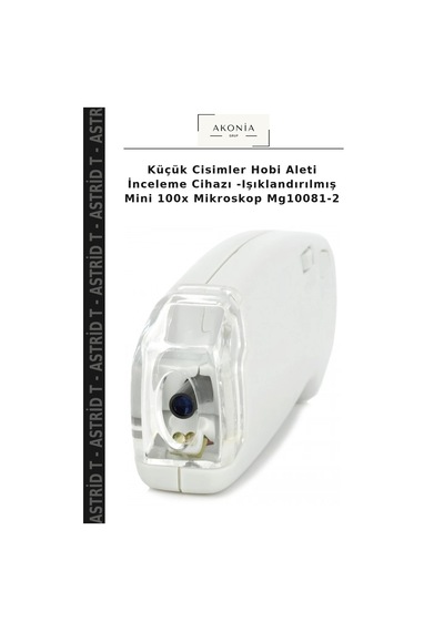 Küçük Cisimler Hobi Aleti İnceleme Cihazı -ışıklandırılmış Mini 100x Mikroskop Mg10081-2