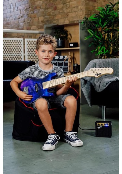 Midex Ceg-30pu 4-6 Yaş Çocuklar İçin Amfili Full 1/4 30 İnç Elektro Gitar Seti Mor