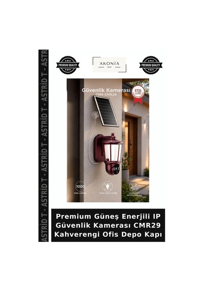 Premium Güneş Enerjili Ip Güvenlik Kamerası Cmr29 Kahverengi Ofis Depo Kapı
