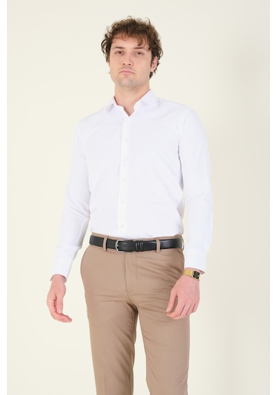 Giyim Dünyası Erkek Slim Fit Gömlek Beyaz 001