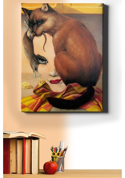 Webstyle Sayılarla Boyama Seti Kasnaklı Kedi Ve Yüz 60 X 75 Cm