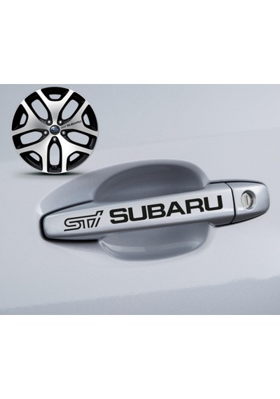 Subaru Sti Kapı Kolu Sport Sticker Yapıştırma 8 Adet