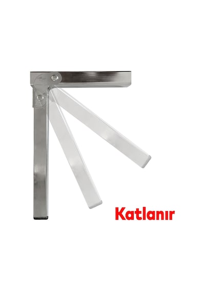 Badem10 Sofra Ayağı 22 Cm Metal Katlanır Siyah Taban Yer Sofrası Sini Altı Mobilya Ayak Sehpa Masa 6395751