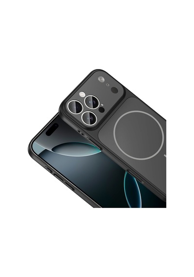 Apple Uyumlu iPhone 14 Pro Max Kılıf M-safe Şarj Özellikli Kamera Korumalı Kapak Ryc / Formen Siyah