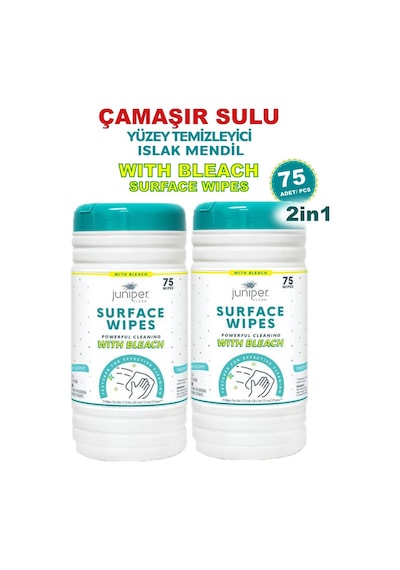 Juniper Clean Çamaşır Sulu Yüzey Temizleyici Islak Mendil 2 Adet 75'li