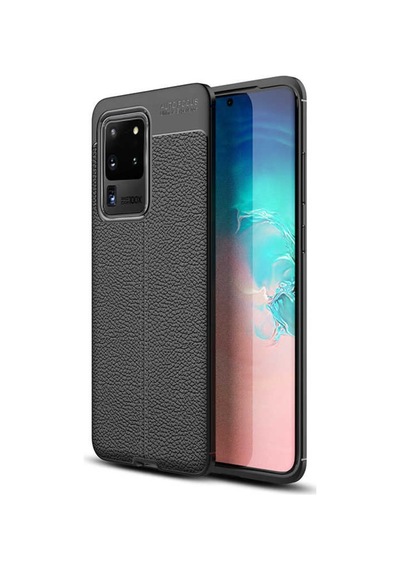 Samsung Uyumlu Galaxy S20 Ultra Kılıf Zore Niss Deri Desenli Silikon Kılıf
