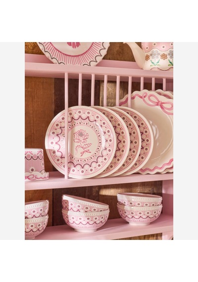 Pembe Stoneware Kahvaltı Tabağı 20 Cm