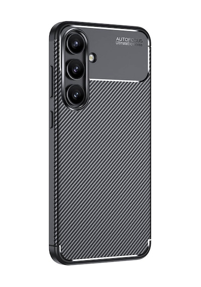 Adige Samsung Galaxy Uyumlu S25 Fe Kılıf Negro Karbon Fiber Dizayn Silikon