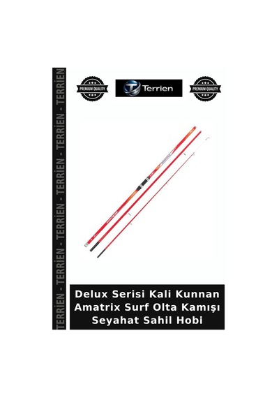 Delux Serisi Kali Kunnan Amatrix Surf Olta Kamışı Seyahat Sahil Hobi 420cm
