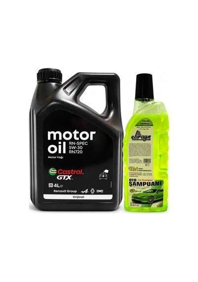 Castrol Motor Yağı Gtx 5w-30 Rn720 4 Litre + Oto Şampuan 1000 Ml