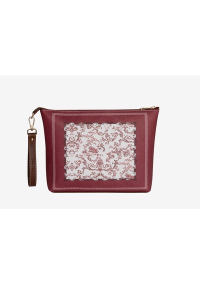 Bordo Suni Deri Clutch&portföy Çanta 30x21 Cm
