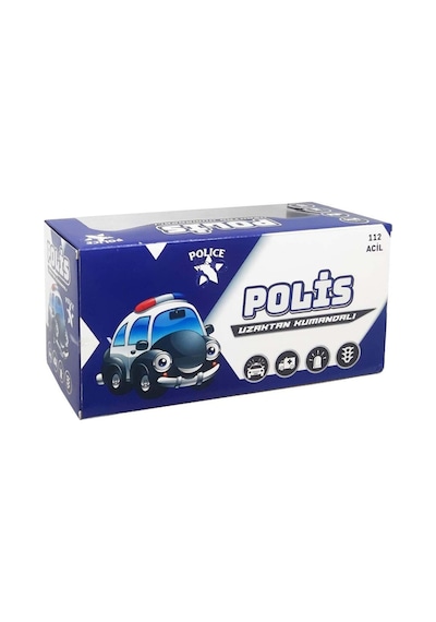 20x8x13 Cm Kumandalı Full Fonksiyon Polis Arabası 0138