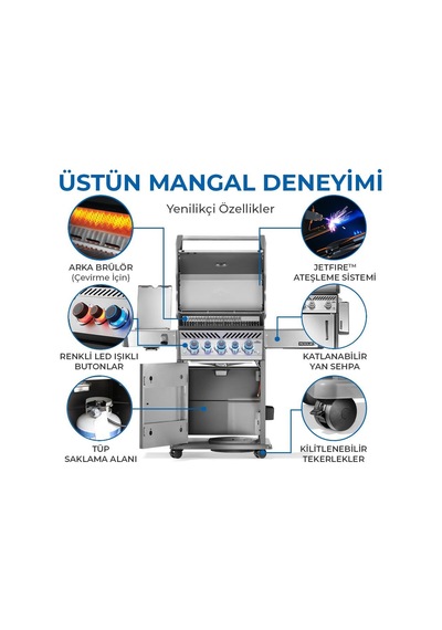 Napoleon Rogue Pro S 425 Rsıb Gazlı Mangal Gri