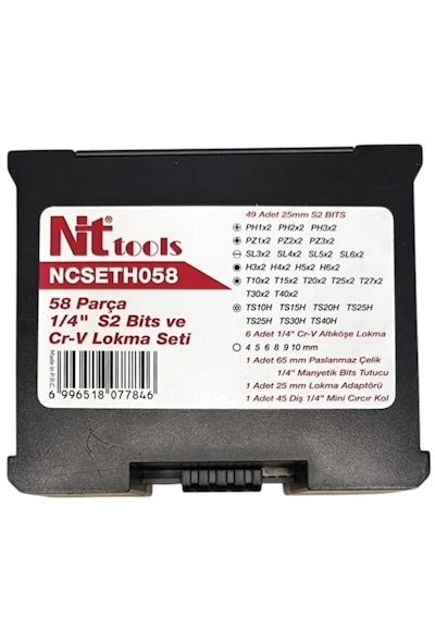 Nt Tools 1/4 S2 Bits Ve Cr-v Lokma Seti 58 Parça